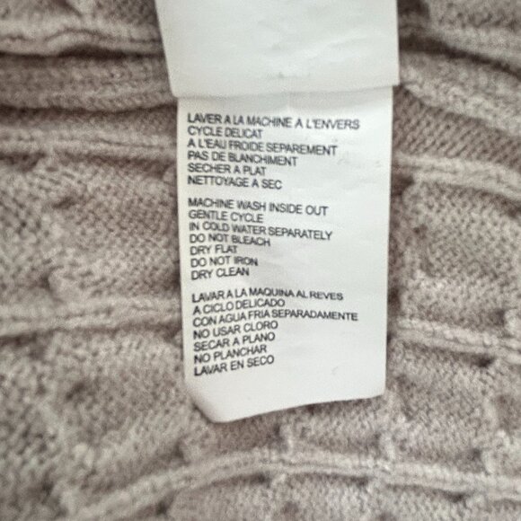 Tristan Light Grey Cable Knit Turtleneck Sweater – Medium - Picture 9 of 9